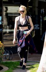ELLE FANNING Leaves a Gym in Los Angeles 02/23/2018