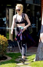 ELLE FANNING Leaves a Gym in Los Angeles 02/23/2018