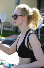 ELLE FANNING Leaves a Gym in Los Angeles 02/23/2018