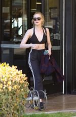 ELLE FANNING Leaves a Gym in Los Angeles 02/23/2018