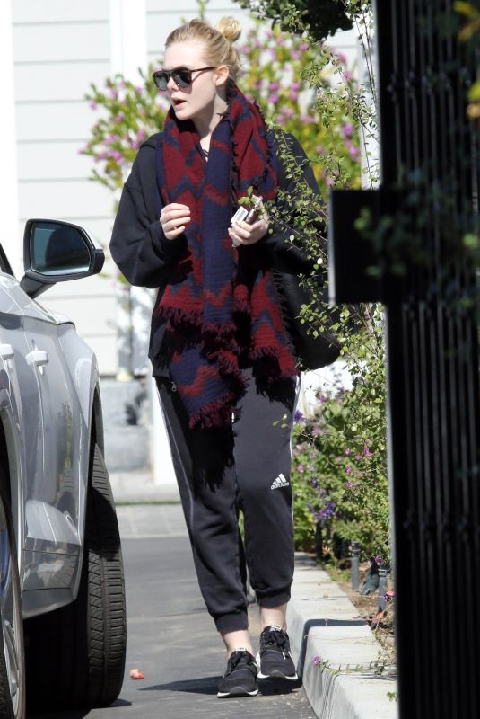 ELLE FANNING Leaves Her House in Los Angeles 02/23/2018