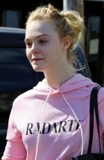 ELLE FANNING Out in Los Angeles 02/22/2018