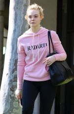 ELLE FANNING Out in Los Angeles 02/22/2018