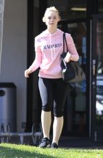 ELLE FANNING Out in Los Angeles 02/22/2018