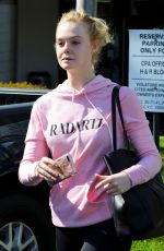 ELLE FANNING Out in Los Angeles 02/22/2018