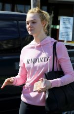 ELLE FANNING Out in Los Angeles 02/22/2018