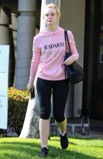 ELLE FANNING Out in Los Angeles 02/22/2018