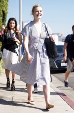 ELLE FANNING Shopping at Melrose Place in West Hollywood 02/09/2018