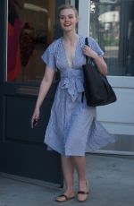 ELLE FANNING Shopping at Melrose Place in West Hollywood 02/09/2018