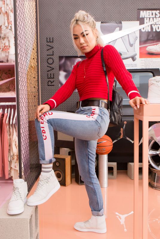 ELLEN V LORA at Revolve x Nike 1s Reimagined Pop-up Event in Los Angeles 02/16/2018