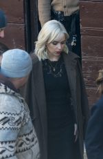 EMILIA CLARKE on the Set of Dolce and Gabbana Commercial in Rome 02/04/2018