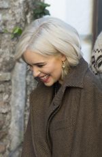 EMILIA CLARKE on the Set of Dolce and Gabbana Commercial in Rome 02/04/2018