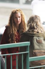 EMMA BOOTH and ROSE REYNOLDS on the Set of Once Upon a Time in Vancouver 02/27/2018