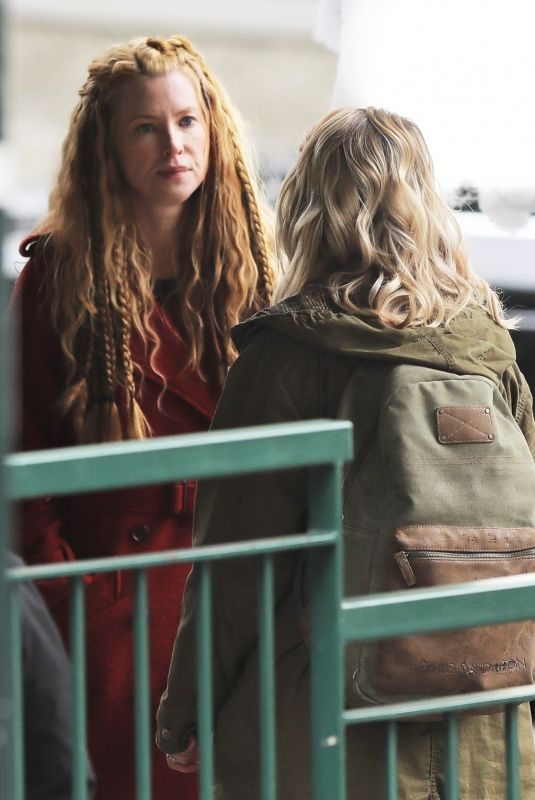 EMMA BOOTH and ROSE REYNOLDS on the Set of Once Upon a Time in Vancouver 02/27/2018