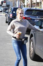EMMA ROBERTS at a Gas Station in Los Angeles 02/20/2018