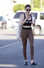 EMMA ROBERTS in Tights Out in Los Angeles 02/22/2018