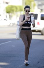 EMMA ROBERTS in Tights Out in Los Angeles 02/22/2018