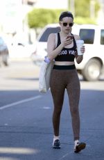 EMMA ROBERTS in Tights Out in Los Angeles 02/22/2018