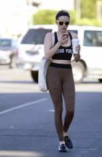 EMMA ROBERTS in Tights Out in Los Angeles 02/22/2018