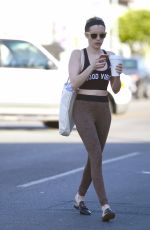 EMMA ROBERTS in Tights Out in Los Angeles 02/22/2018