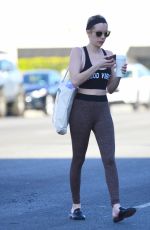 EMMA ROBERTS in Tights Out in Los Angeles 02/22/2018
