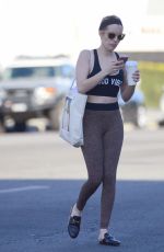EMMA ROBERTS in Tights Out in Los Angeles 02/22/2018