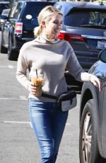 EMMA ROBERTS Leaves Alfred Coffee in West Hollywood 02/20/2018