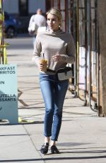 EMMA ROBERTS Leaves Alfred Coffee in West Hollywood 02/20/2018