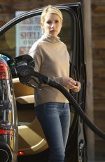 EMMA ROBERTS on the Gas Station in Studio City 02/20/2018