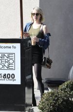 EMMA ROBERTS Out for Iced Coffee in Los Angeles 02/12/2018