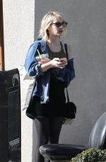 EMMA ROBERTS Out for Iced Coffee in Los Angeles 02/12/2018