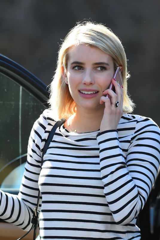 EMMA ROBERTS Out in Los Angeles 02/27/2018