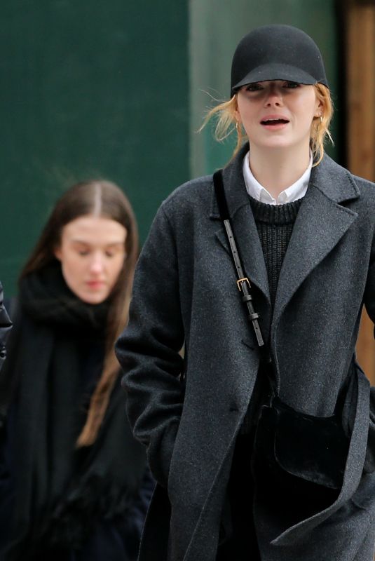 EMMA STONE Leaves Smile Cafe in New York 02/02/2018