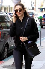 EMMY ROSSUM Leaves Pressed Juicery in Beverly Hills 02/13/2018