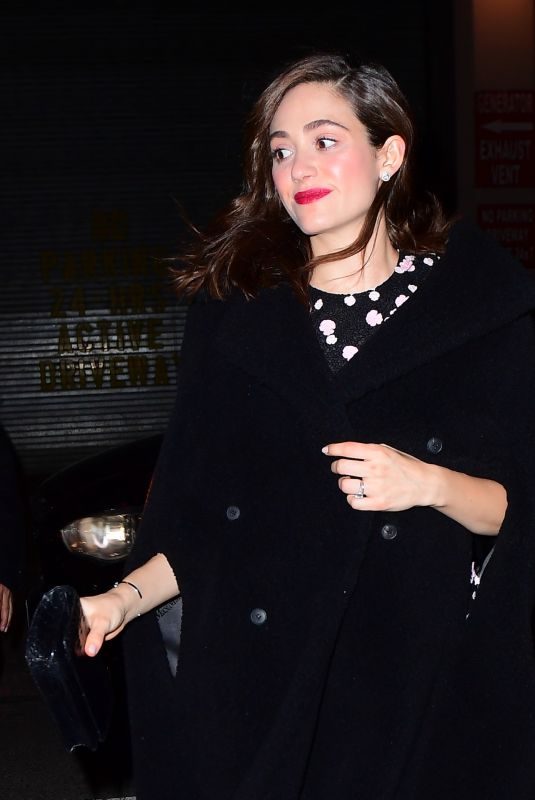 EMMY ROSSUM Out for Dinner at Tao in New York 02/05/2018
