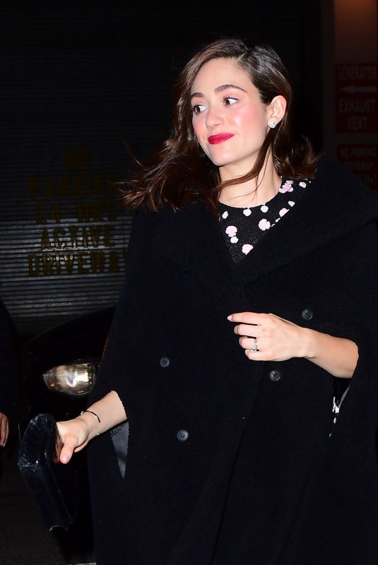EMMY ROSSUM Out for Dinner at Tao in New York 02/05/2018