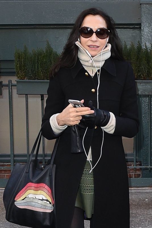 FAMKE JANSSEN Out in New York 02/08/2018