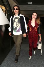 FRANCES BEAN COBAIN and Matthew Cook at LAX Airport in Los Angeles 02/09/2018