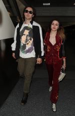 FRANCES BEAN COBAIN and Matthew Cook at LAX Airport in Los Angeles 02/09/2018