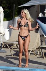 FRANKIE ESSEX in Bikini at a Pool in Portugal 02/20/2018