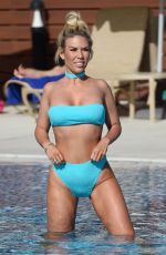 FRANLIE ESSEX in Bikini at a Pool in Portugal 02/22/2018