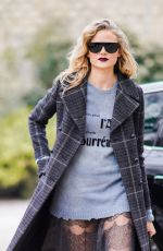 GABRIELLA WILDE Arrives at Christian Dior Show at Paris Fashion Week 02/27/2018
