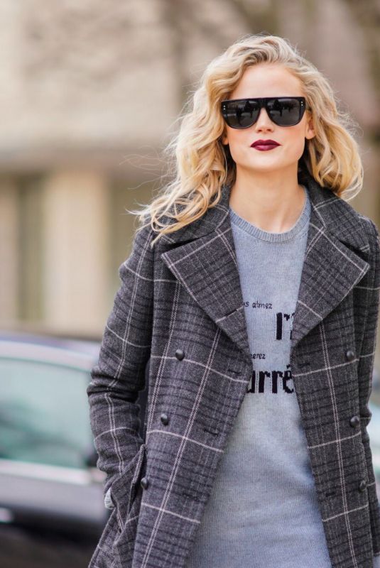GABRIELLA WILDE Arrives at Christian Dior Show at Paris Fashion Week 02/27/2018