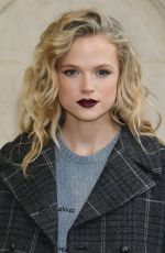 GABRIELLA WILDE Arrives at Christian Dior Show at Paris Fashion Week 02/27/2018