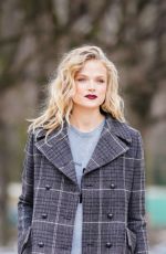 GABRIELLA WILDE Arrives at Christian Dior Show at Paris Fashion Week 02/27/2018