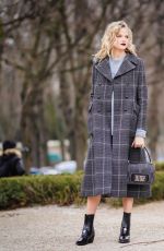 GABRIELLA WILDE Arrives at Christian Dior Show at Paris Fashion Week 02/27/2018