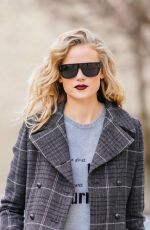 GABRIELLA WILDE Arrives at Christian Dior Show at Paris Fashion Week 02/27/2018