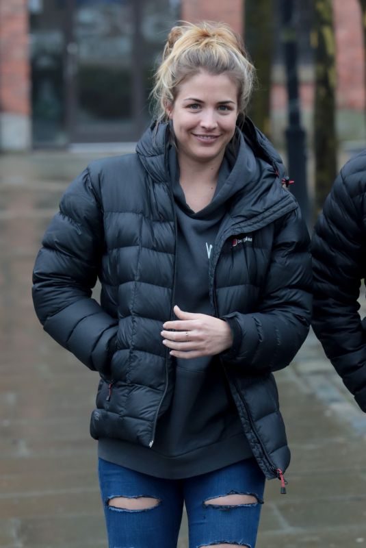 GEMMA ATKINSON Leaves Key 103 Radio in Manchester 02/19/2018