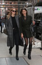 GEORGIA FOWLER and MEGAN WILLIAMS Out at New York Fashion Week 02/12/2018
