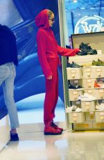 GIGI HADID All in Red Out Shopping in New York 02/17/2018